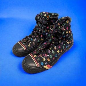 Keds Womens Sneakers Rainbow Vintage Pro Keds High Top Lace-Up Streetwear Sz 9.5